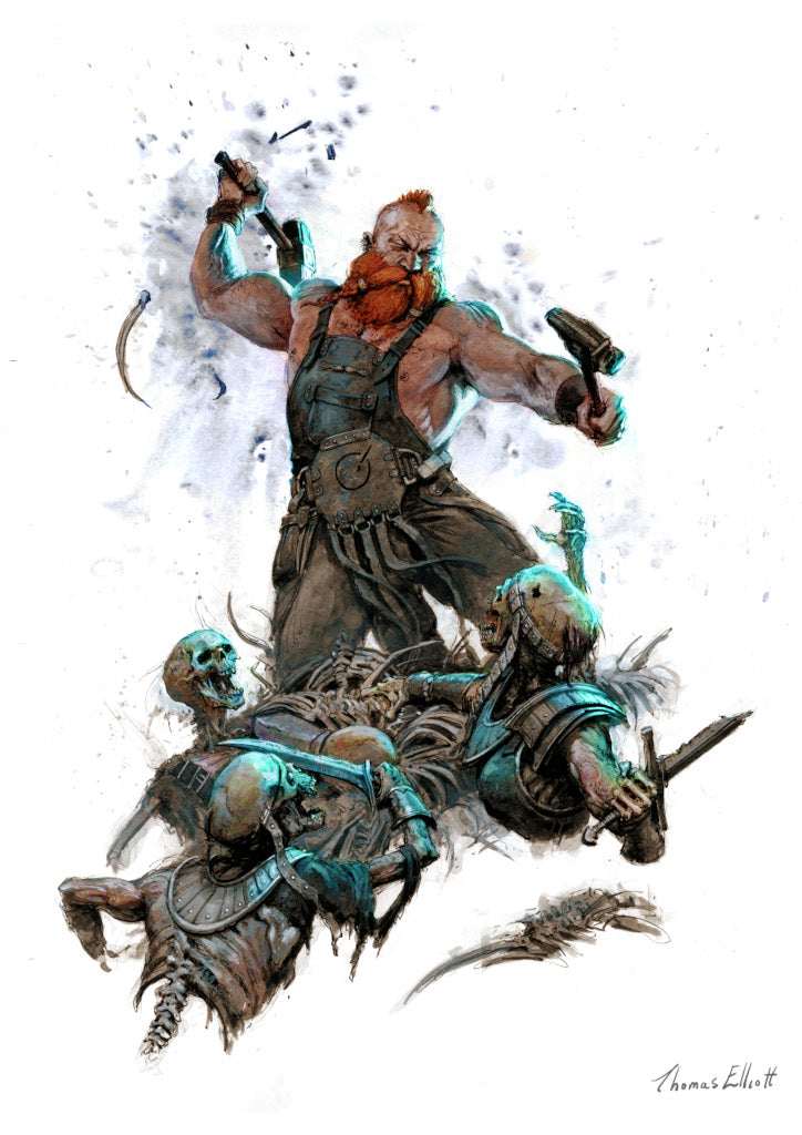 'Range McBrush Art Print by Thomas Elliott